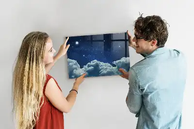 Lavagna magnetica con pennarelli modello cielo notturno