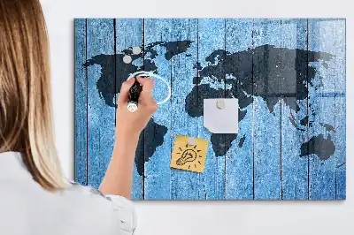Mappa del mondo lavagna magnetica scrivibile