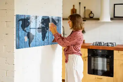 Mappa del mondo lavagna magnetica scrivibile