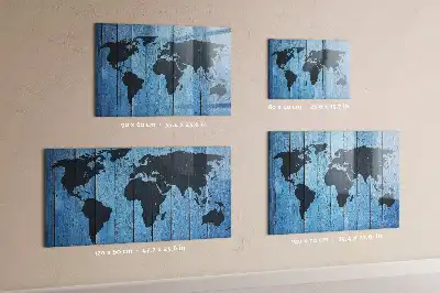 Mappa del mondo lavagna magnetica scrivibile