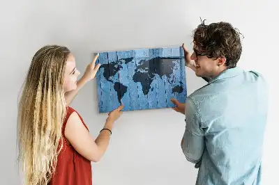 Mappa del mondo lavagna magnetica scrivibile