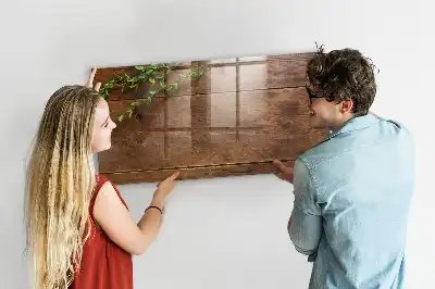 Lavagna magnetica con pennarelli in legno rustico