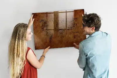 Mappa del mondo con i nomi dei paesi lavagna magnetica con pennarelli inclusi