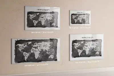 Mappa del mondo lavagna magnetica scrivibile in stile retro
