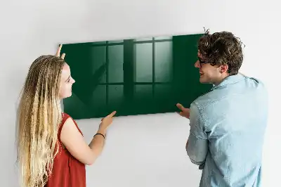 Lavagna magnetica con pennarelli colore verde bottiglia