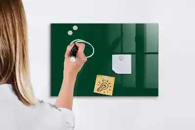 Lavagna magnetica con pennarelli colore verde bottiglia