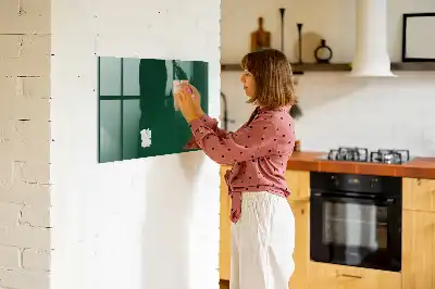 Lavagna magnetica con pennarelli colore verde bottiglia