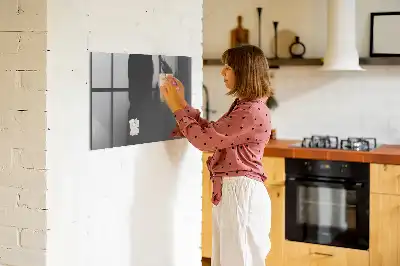 Lavagna magnetica scrivibile di colore grigio