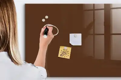 Lavagna magnetica scrivibile di colore marrone