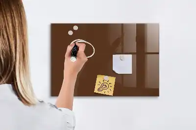 Lavagna magnetica scrivibile di colore marrone