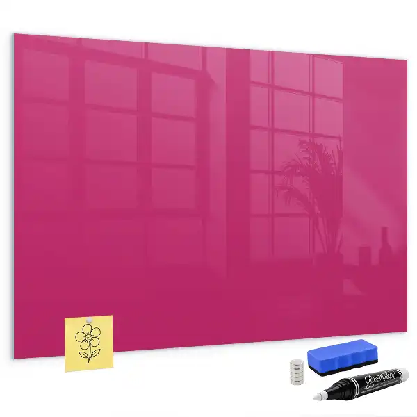 Lavagna magnetica scrivibile di colore rosa intenso