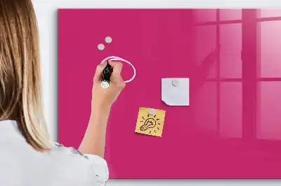 Lavagna magnetica scrivibile di colore rosa intenso