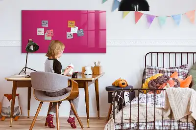 Lavagna magnetica scrivibile di colore rosa intenso