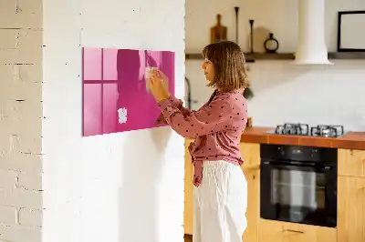 Lavagna magnetica scrivibile di colore rosa intenso