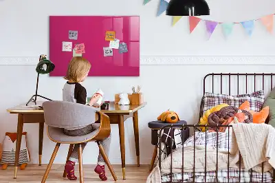 Lavagna magnetica scrivibile di colore rosa intenso