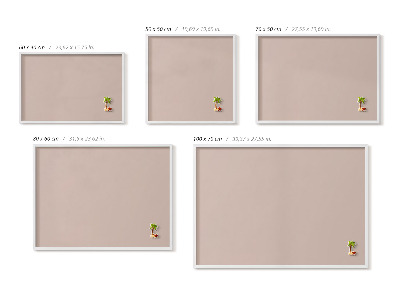 Lavagna magnetica con cornice bianca Colore rosa cipria beige