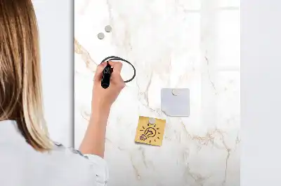 Lavagna magnetica cancellabile a secco con design in marmo elegante