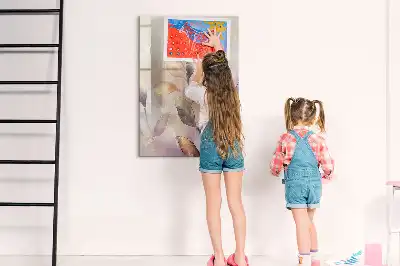 Lavagna magnetica cancellabile a secco con illustrazione di piante ad acquerello