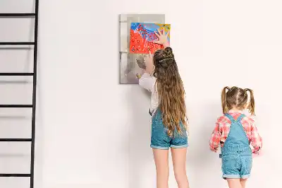 Lavagna magnetica cancellabile a secco con illustrazione di piante ad acquerello