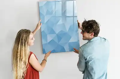 Lavagna magnetica cancellabile a secco con motivo ad astrazione di triangoli