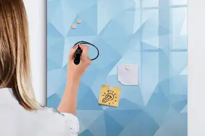 Lavagna magnetica cancellabile a secco con motivo ad astrazione di triangoli