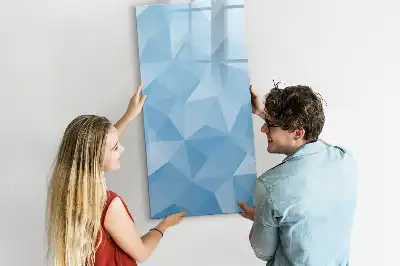 Lavagna magnetica cancellabile a secco con motivo ad astrazione di triangoli