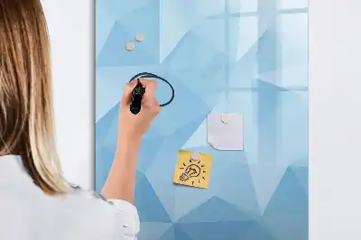 Lavagna magnetica cancellabile a secco con motivo ad astrazione di triangoli
