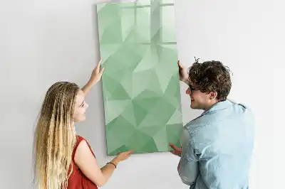 Lavagna magnetica cancellabile a secco con stampa di triangoli astratti