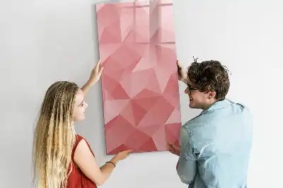 Lavagna magnetica cancellabile a secco con stampa di astrazione di triangoli