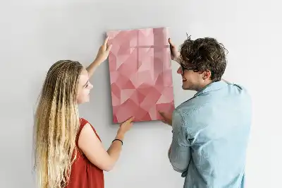 Lavagna magnetica cancellabile a secco con stampa di astrazione di triangoli
