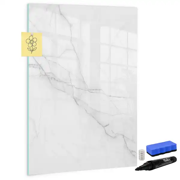 Lavagna magnetica cancellabile a secco con decoro effetto marmo
