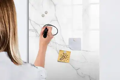 Lavagna magnetica cancellabile a secco con decoro effetto marmo