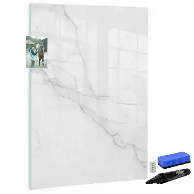 Lavagna magnetica cancellabile a secco con decoro effetto marmo