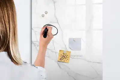 Lavagna magnetica cancellabile a secco con decoro effetto marmo