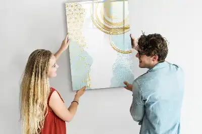 Lavagna magnetica cancellabile a secco con stampa decorativa astratta