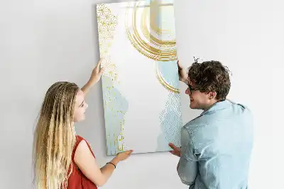 Lavagna magnetica cancellabile a secco con stampa decorativa astratta