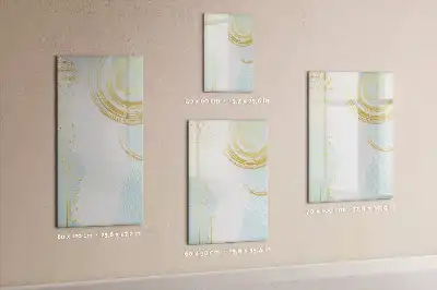 Lavagna magnetica cancellabile a secco con stampa decorativa astratta