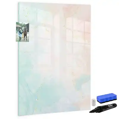Lavagna magnetica cancellabile a secco motivo astratto color pastello