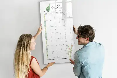 Lavagna magnetica cancellabile a secco per il programma dei pasti