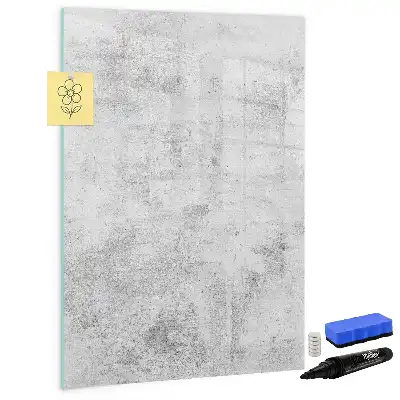 Lavagna magnetica cancellabile a secco con finitura effetto muro in cemento