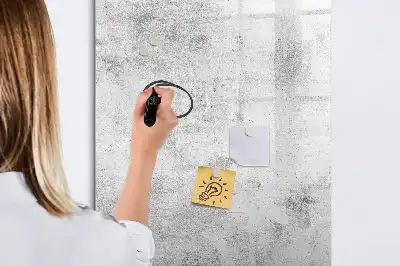 Lavagna magnetica cancellabile a secco con finitura effetto muro in cemento