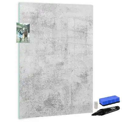 Lavagna magnetica cancellabile a secco con finitura effetto muro in cemento
