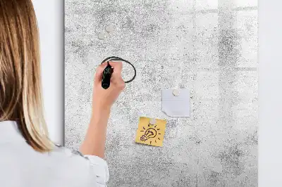 Lavagna magnetica cancellabile a secco con finitura effetto muro in cemento
