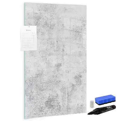 Lavagna magnetica cancellabile a secco con finitura effetto muro in cemento