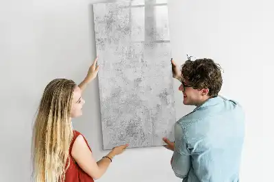 Lavagna magnetica cancellabile a secco con finitura effetto muro in cemento