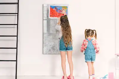 Lavagna magnetica cancellabile a secco con finitura effetto muro in cemento