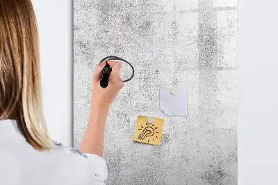 Lavagna magnetica cancellabile a secco con finitura effetto muro in cemento
