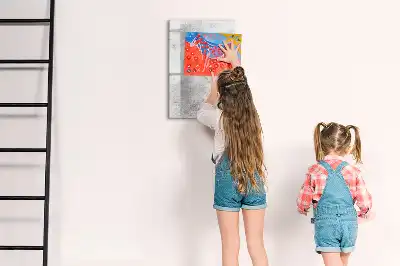 Lavagna magnetica cancellabile a secco con finitura effetto muro in cemento