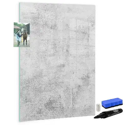 Lavagna magnetica cancellabile a secco con finitura effetto muro in cemento