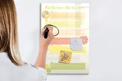 Lavagna magnetica cancellabile a secco pianificatore per menu